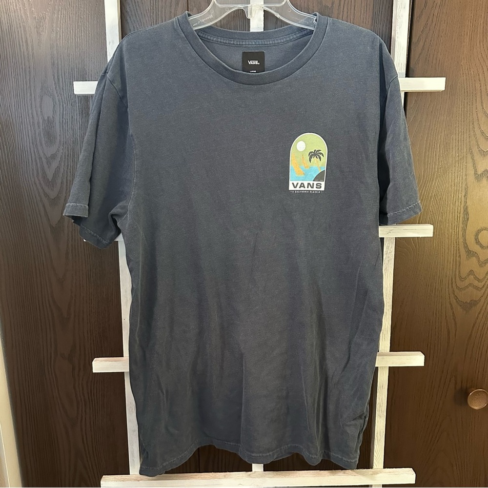Vans gray blue short sleeve t-shirt size large